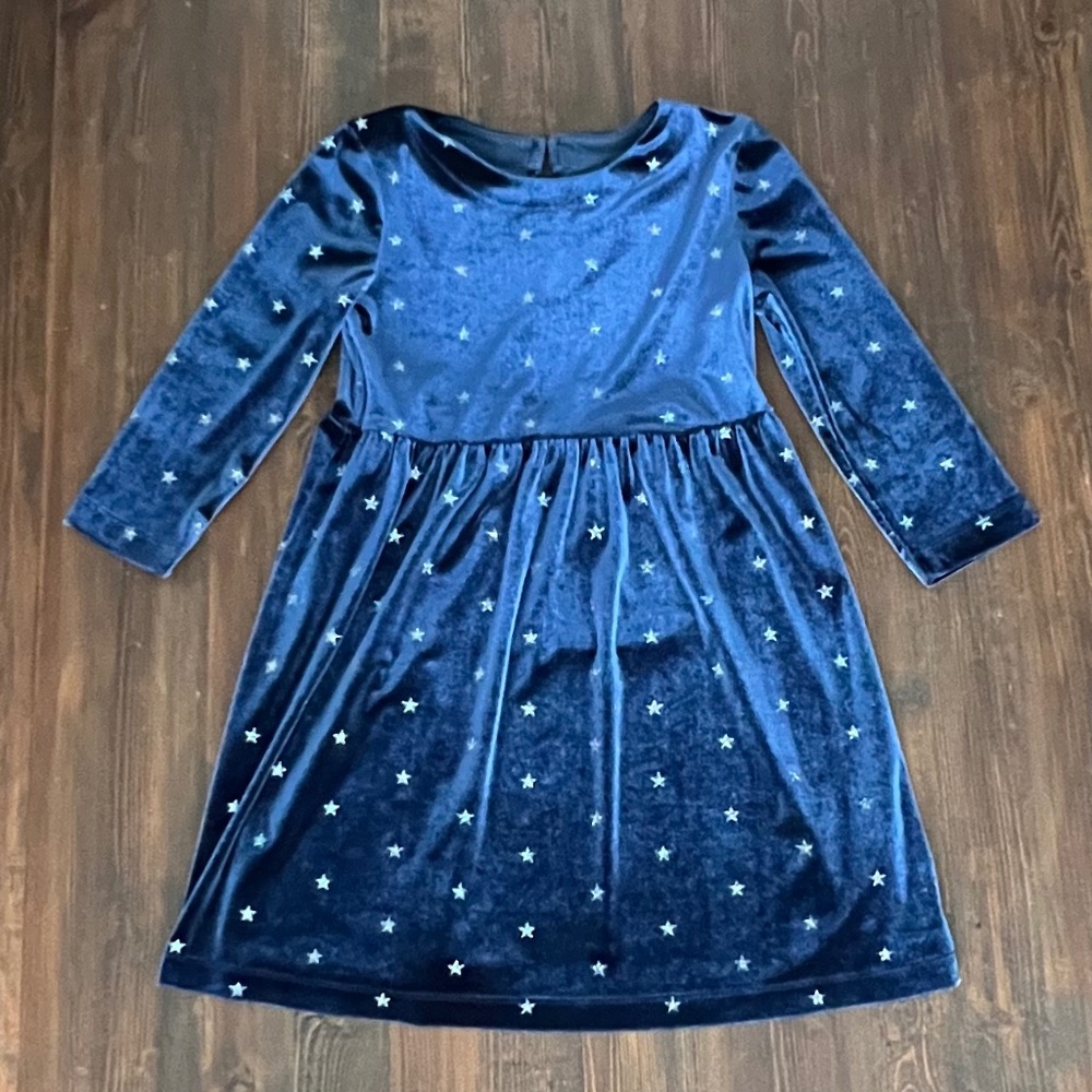 Gap kids. Blue Velvet Star Dress. Size: S